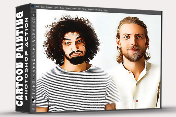 Artistic Cartoon Effect Photoshop Action: Transforming Photos into Creative Assets in One Click