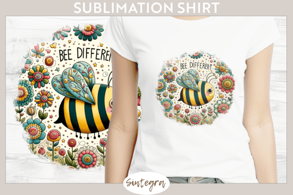 Bee Different V6 T-Shirt Sublimation: Elevating Custom Apparel with High-Resolution Design