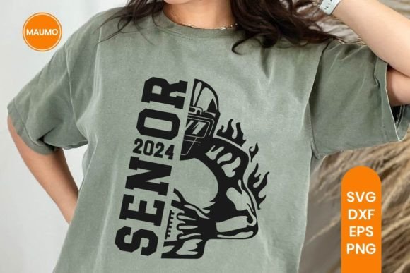 Celebrating the Final Season with a Football Senior 2024 Sports SVG Quote