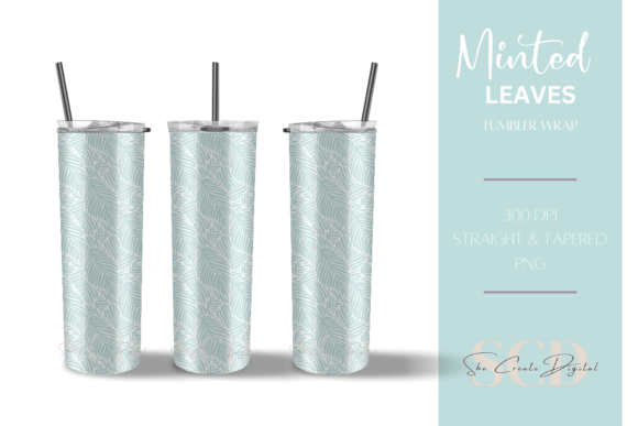 Elevate Your Sublimation Projects with the Minted Leaves Tumbler Wrap