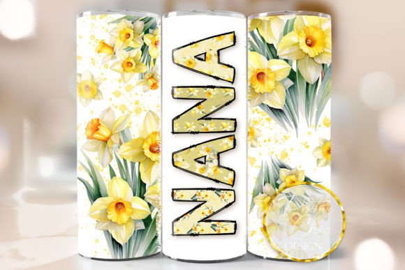 Evaluating the Nana Daffodils Tumbler Wrap Flowers PNG for 20oz Skinny Sublimation Projects
