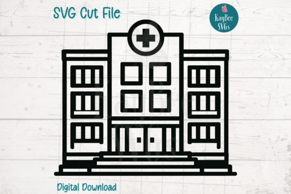 Hospital Building SVG Cut File for Creative Projects
