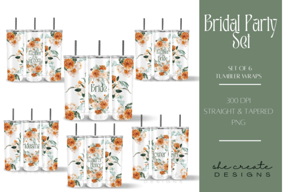 Orange Bridal Party Tumbler Designs: Evaluation and Selection Guide