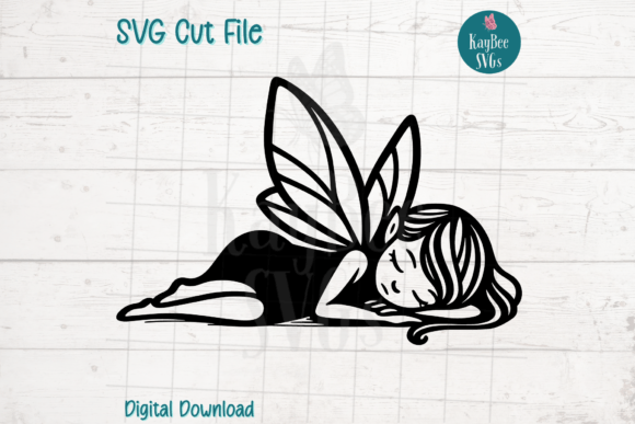 Sleeping Fairy SVG Cut File for Creative Projects