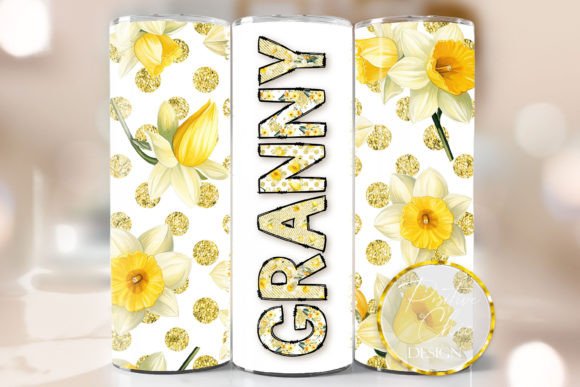 Spring Flowers Granny Tumbler Wrap PNG: A Practical Asset for Sublimation