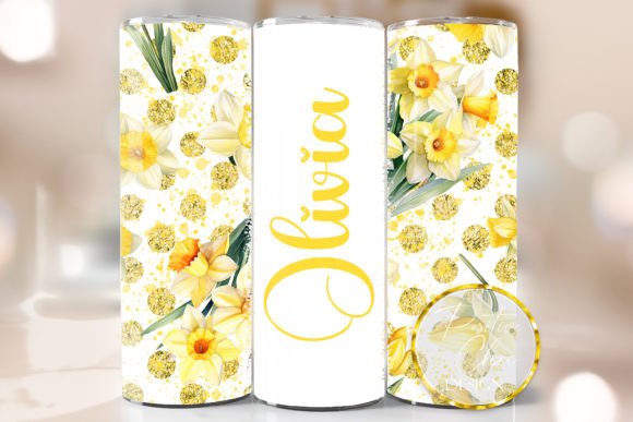 Spring Flowers Tumbler PNG Custom Design for 20 oz Skinny Tumblers