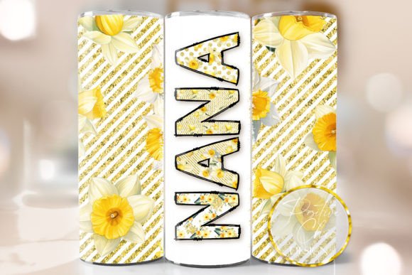 Spring Nana PNG Floral Tumbler Wrap: Elevating Drinkware with Seasonal Sublimation Art