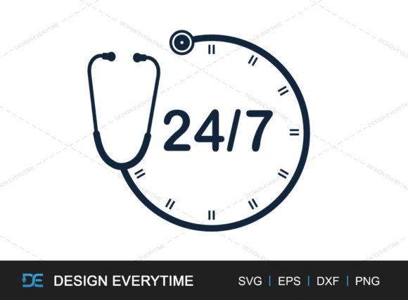 Stethoscope Clock SVG: Celebrating Medical Life