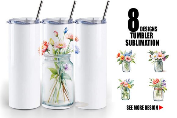 Tumbler Wrap Flowers with Glass Jar: Elevating Personalized Drinkware Design