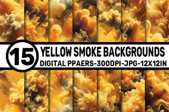 Yellow Smoke Backgrounds Digital Papers: Strategic Visual Assets for Modern Design